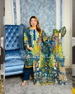 Stitched Salwar Kameez (Suti5 See blue)