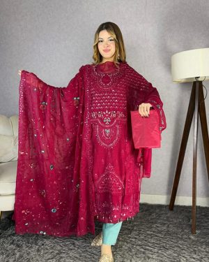Unstitched Salwar Kameez (Coffer Dragon)