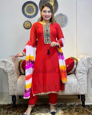Stitched Salwar Kameez (Rainbo Ready Red)