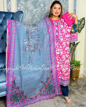 Stitched Salwar Kameez (Suti5 RED-AS) (Copy)