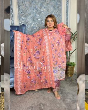 Stitched Premium cotton dress (6-1208)