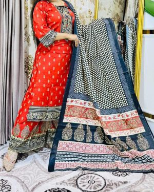 Stitched Salwar Kameez (Oreange Eta)