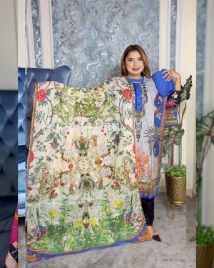 Stitched Salwar Kameez (6-1205-Blue) (Copy)