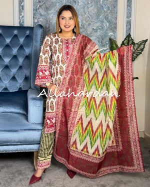 Stitched Salwar Kameez (Silk-6004)