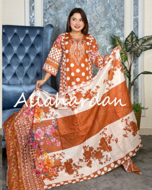 Stitched Salwar Kameez (Oreange Ata)