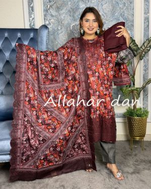 Stitched Premium cotton dress (6-1223)