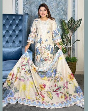 Stitched Premium cotton dress (6-1226)