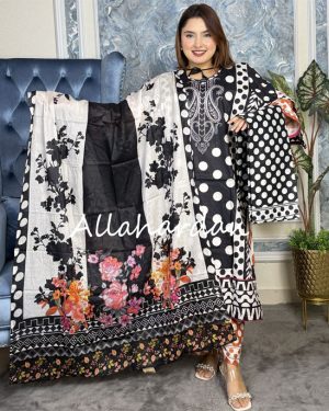 Stitched Premium cotton dress (6-1230)