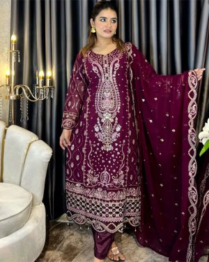 Pakistani Elite Design Party Wear (CM-06) তিন বোতাম জাম