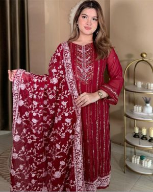 Pakistani Elite Design Party Wear (CM-1.5) Ston Dame Reed
